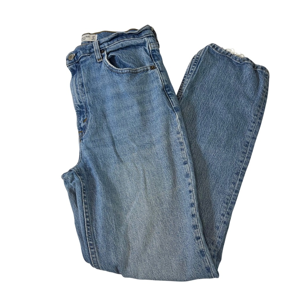 Abercrombie & Fitch The 90s Straight Ultra High Rise Jeans Blue 29 8R Womens